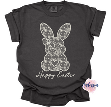 Load image into Gallery viewer, Faux Lace Happy Easter Bunny
