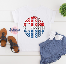 Load image into Gallery viewer, TODDLER Patriotic Monogram