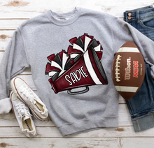 Load image into Gallery viewer, Personalized Cheer Pom Poms and Megaphone