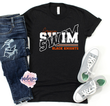 Load image into Gallery viewer, Black Knights Swim With Name