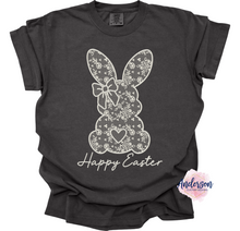 Load image into Gallery viewer, Faux Lace Happy Easter Bunny
