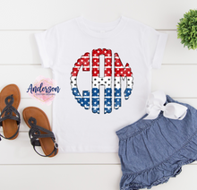 Load image into Gallery viewer, TODDLER Patriotic Monogram
