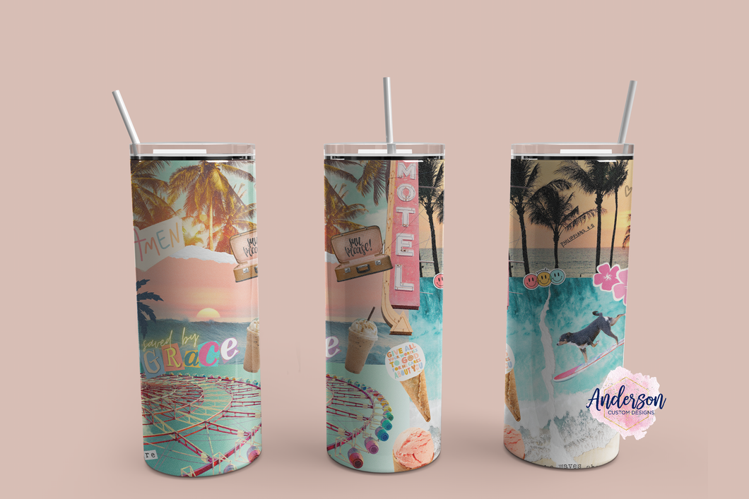 Saved By Grace Beach Tumbler