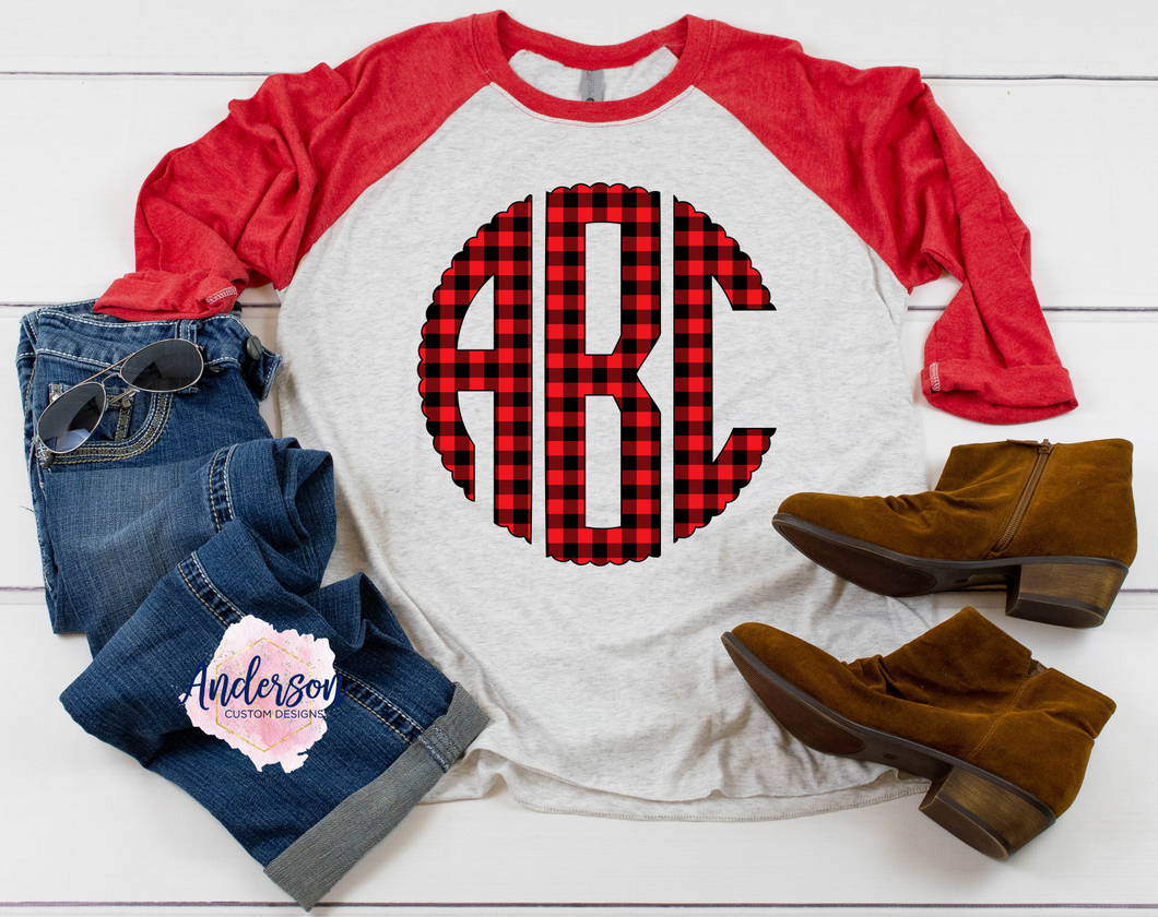 Buffalo Plaid Monogram