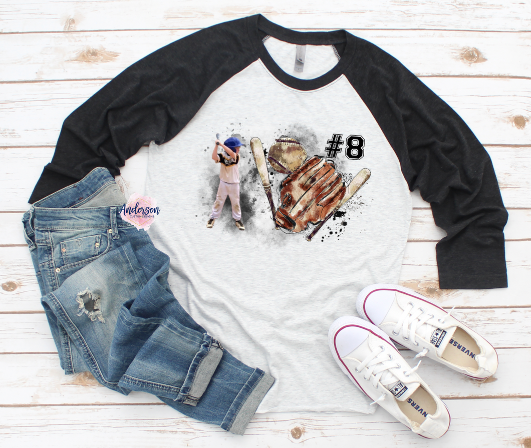 Custom Baseball Player Tee