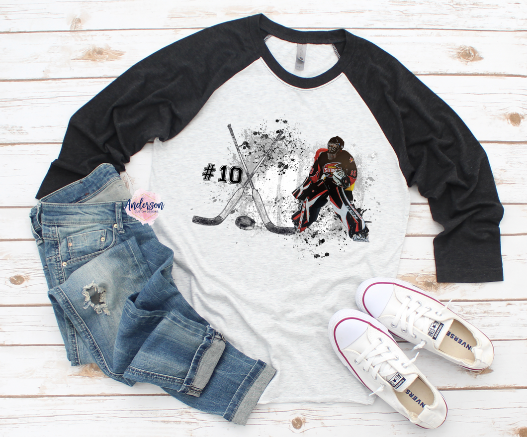 Custom Hockey Player Tee