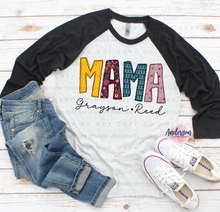 Load image into Gallery viewer, Warm Floral Personalized Mama Tee **Can be changed to any name**
