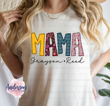 Load image into Gallery viewer, Warm Floral Personalized Mama Tee **Can be changed to any name**
